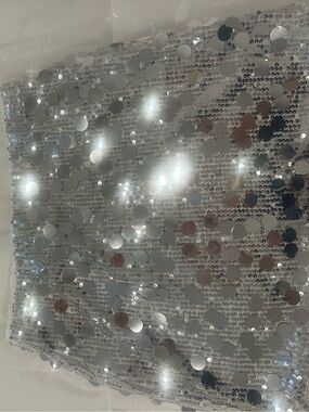 SHEIN Silver Sequin Mini Skirt